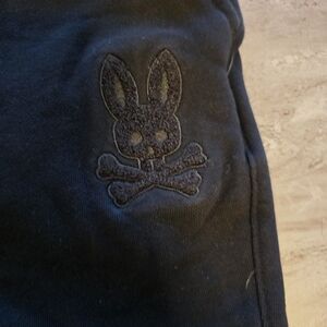 Psycho Bunny Navy Blue Sweatpants with Embroidered Logo